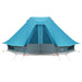 Tipi Tent met dak met opslag Blauw 466 x 310 x 240 cm taft