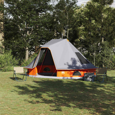 Tipi Tent met dak Grijs en Oranje 466 x 310 x 240 cm taft