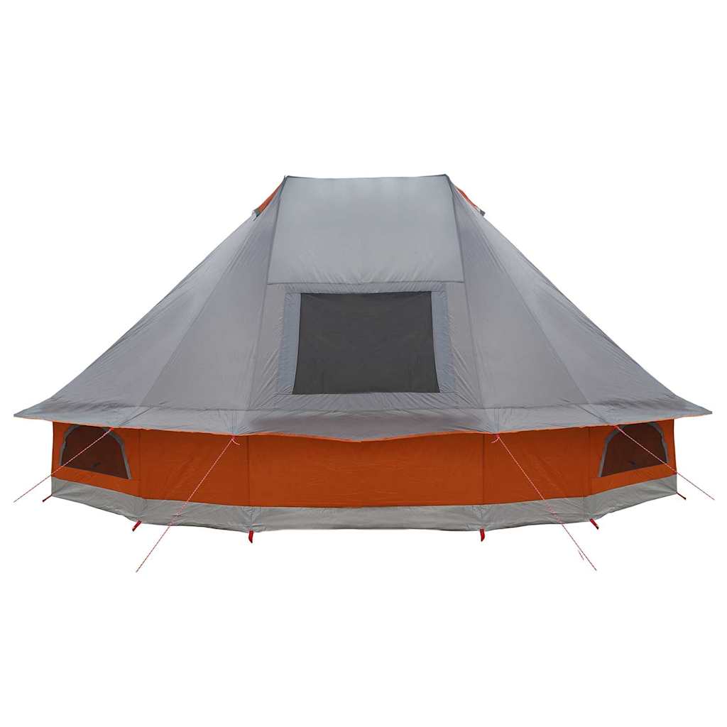Tipi Tent met dak Grijs en Oranje 466 x 310 x 240 cm taft