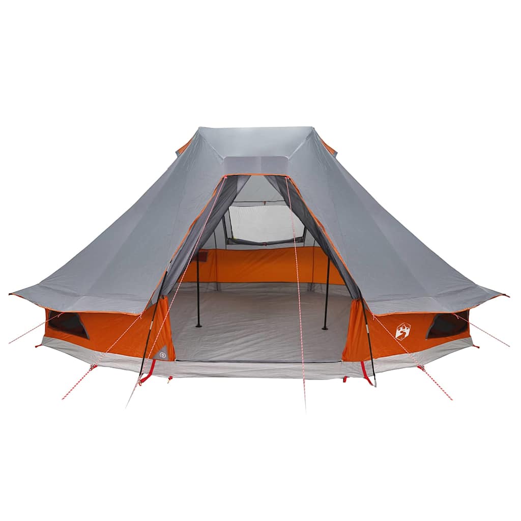 Tipi Tent met dak Grijs en Oranje 466 x 310 x 240 cm taft