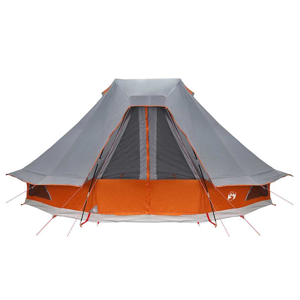 Tipi Tent met dak Grijs en Oranje 466 x 310 x 240 cm taft