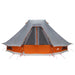 Tipi Tent met dak Grijs en Oranje 466 x 310 x 240 cm taft