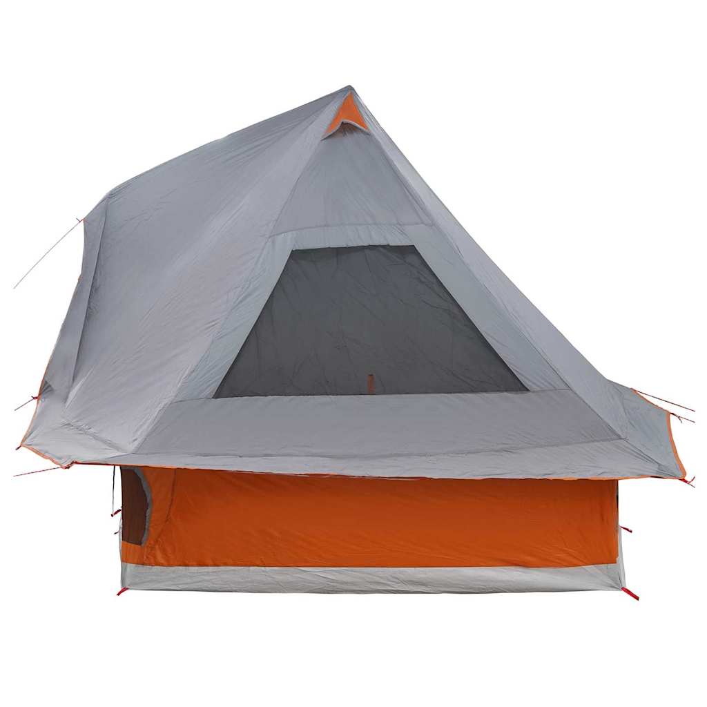 Tipi Tent met dak Grijs en Oranje 466 x 310 x 240 cm taft