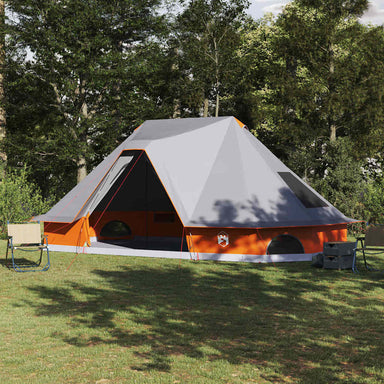 Tipi Tent 10-persoons Grijs en Oranje taft