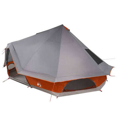 Tipi Tent 10-persoons Grijs en Oranje taft