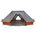 Tipi Tent 10-persoons Grijs en Oranje taft