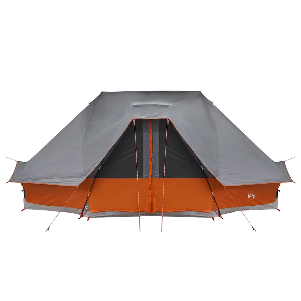 Tipi Tent 10-persoons Grijs en Oranje taft