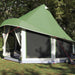 Tipi Tent met dak met opslag Groen 404 x 370 x 270 cm taft