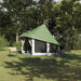 Tipi Tent met dak met opslag Groen 404 x 370 x 270 cm taft
