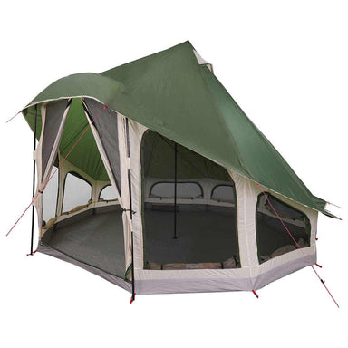 Tipi Tent met dak met opslag Groen 404 x 370 x 270 cm taft