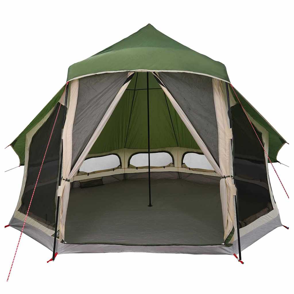 Tipi Tent met dak met opslag Groen 404 x 370 x 270 cm taft