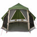Tipi Tent met dak met opslag Groen 404 x 370 x 270 cm taft