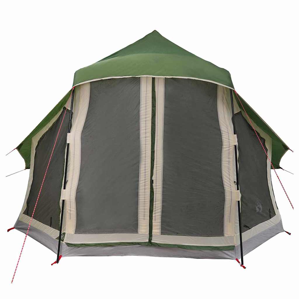 Tipi Tent met dak met opslag Groen 404 x 370 x 270 cm taft