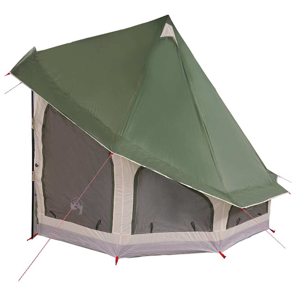 Tipi Tent met dak met opslag Groen 404 x 370 x 270 cm taft