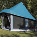Tipi Tent met dak met opslag Blauw 404 x 370 x 270 cm taft