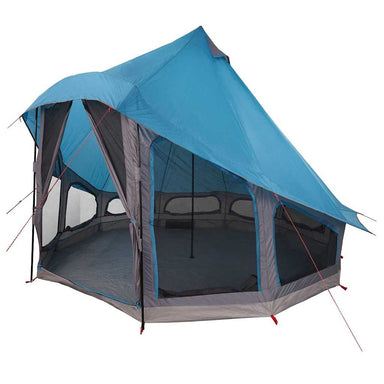 Tipi Tent met dak met opslag Blauw 404 x 370 x 270 cm taft