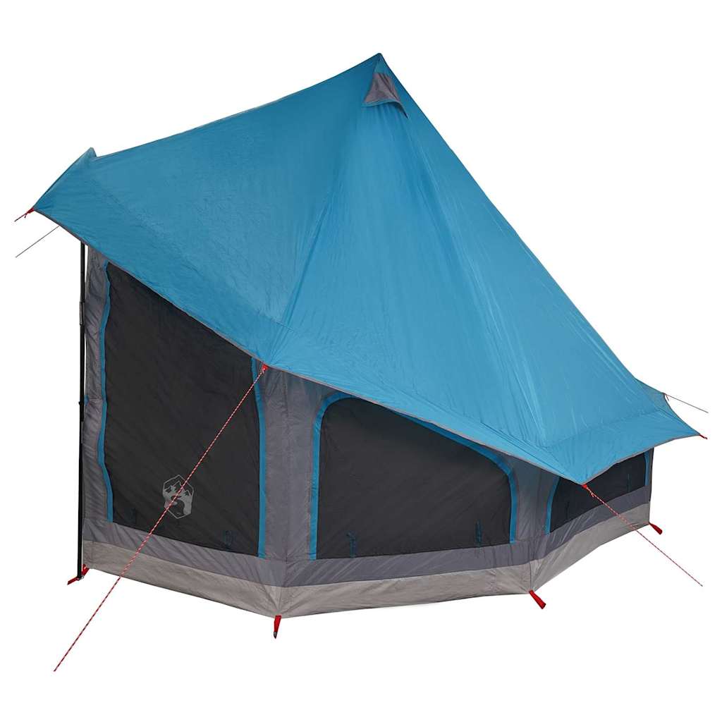 Tipi Tent met dak met opslag Blauw 404 x 370 x 270 cm taft