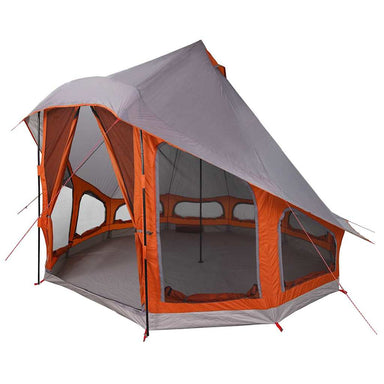 Tipi Tent met dak Grijs en Oranje 404 x 370 x 270 cm taft