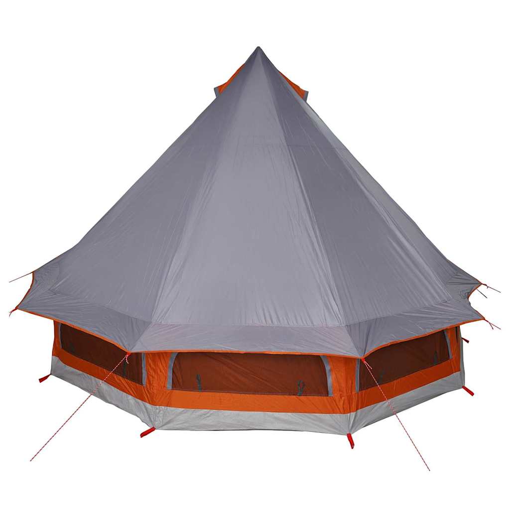 Tipi Tent met dak Grijs en Oranje 404 x 370 x 270 cm taft