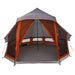 Tipi Tent met dak Grijs en Oranje 404 x 370 x 270 cm taft