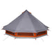 Tipi Tent met dak Grijs en Oranje 508 x 470 x 300 cm taft
