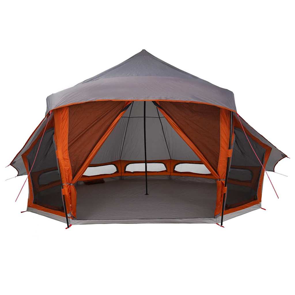 Tipi Tent met dak Grijs en Oranje 508 x 470 x 300 cm taft