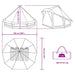 Tipi Tent met dak Grijs en Oranje 508 x 470 x 300 cm taft