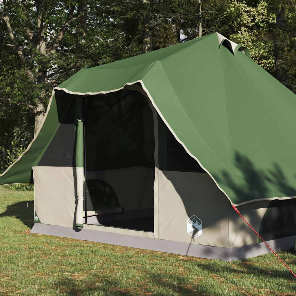 Tipi Tent met dak met opslag Groen 358 x 296 x 258 cm taft