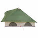 Tipi Tent met dak met opslag Groen 358 x 296 x 258 cm taft