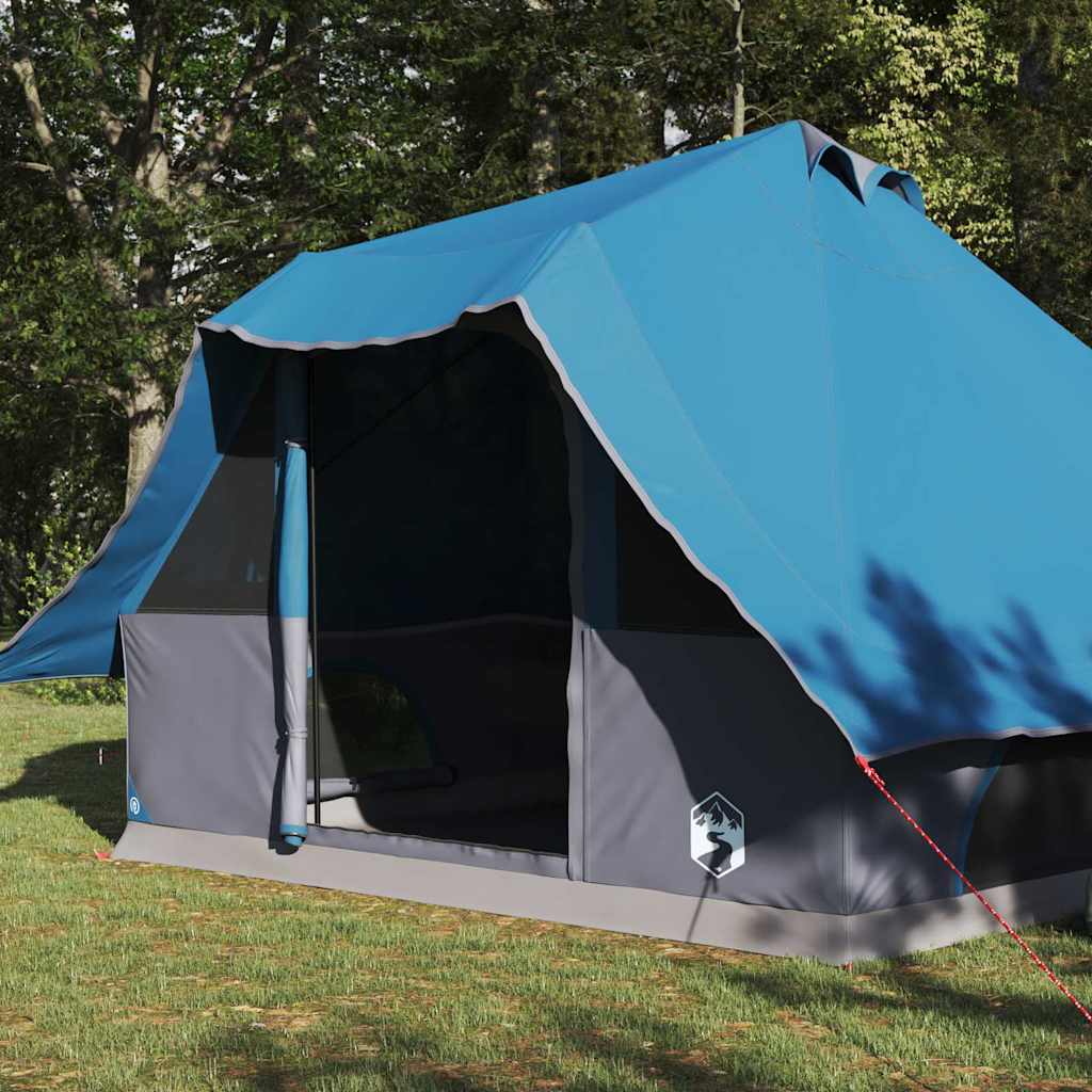 Tipi Tent met dak met opslag Blauw 358 x 296 x 258 cm taft
