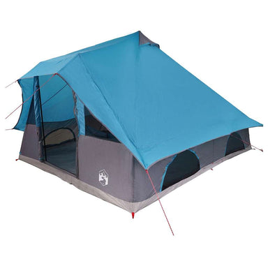 Tipi Tent met dak met opslag Blauw 358 x 296 x 258 cm taft