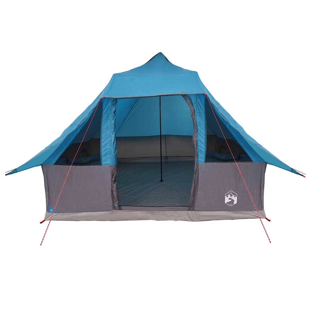 Tipi Tent met dak met opslag Blauw 358 x 296 x 258 cm taft