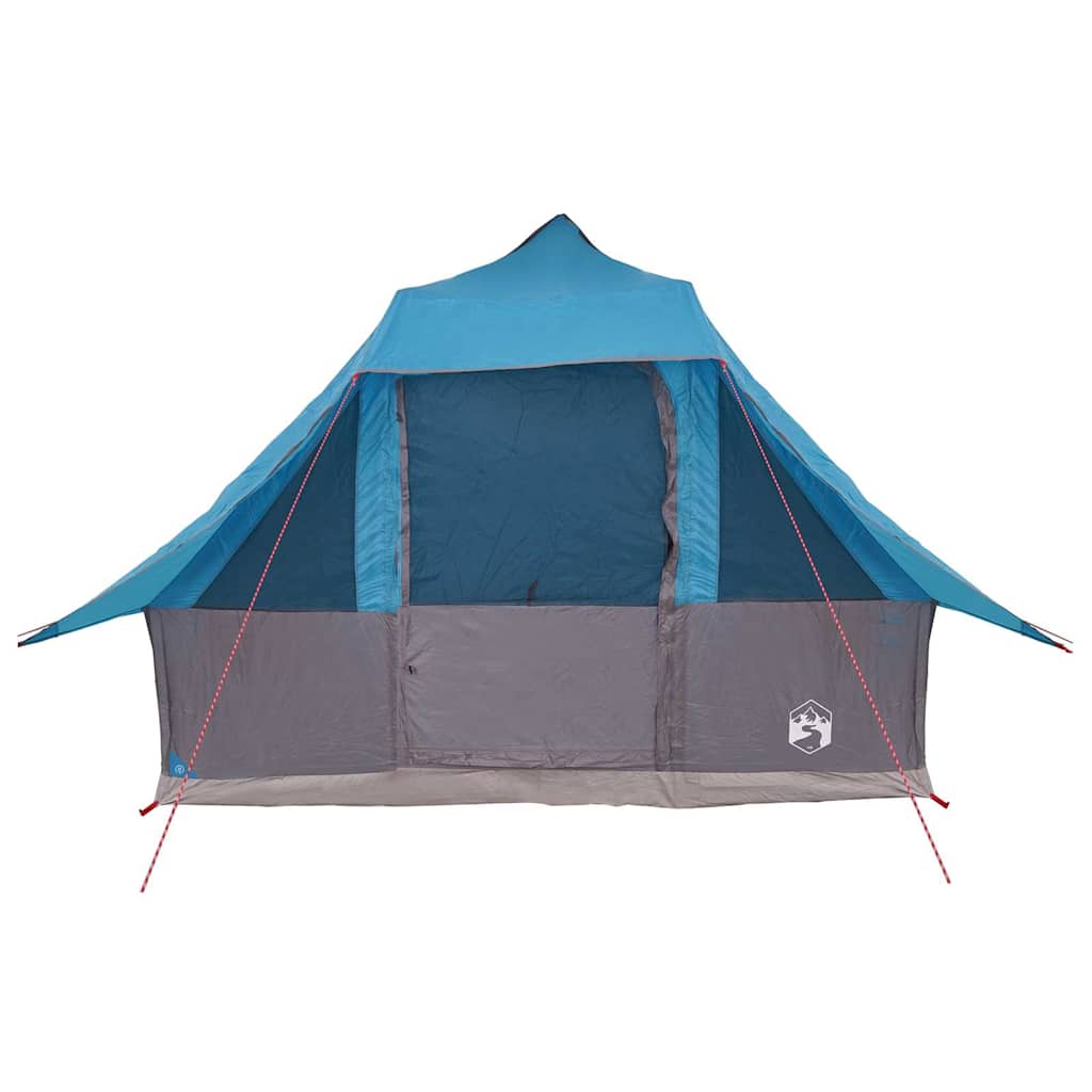 Tipi Tent met dak met opslag Blauw 358 x 296 x 258 cm taft