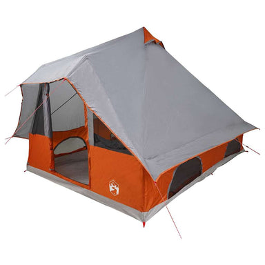 Tipi Tent met dak Grijs en Oranje 358 x 296 x 258 cm taft