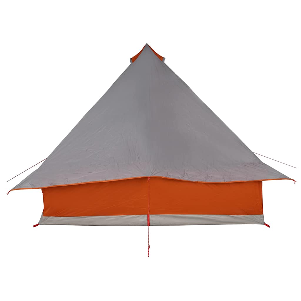 Tipi Tent met dak Grijs en Oranje 358 x 296 x 258 cm taft