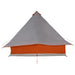 Tipi Tent met dak Grijs en Oranje 358 x 296 x 258 cm taft