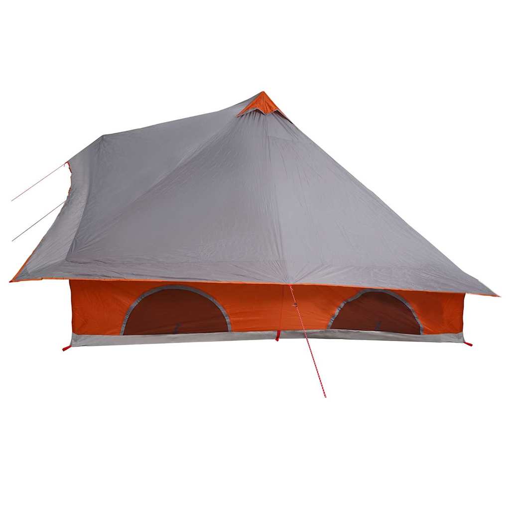Tipi Tent met dak Grijs en Oranje 358 x 296 x 258 cm taft