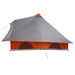 Tipi Tent met dak Grijs en Oranje 358 x 296 x 258 cm taft