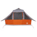Tipi Tent met dak Grijs en Oranje 364 x 281 x 257 cm taft