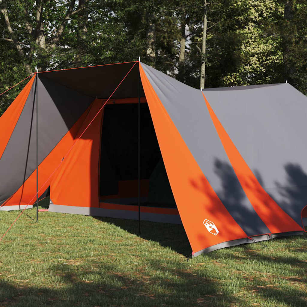 Tipi Tent met dak Grijs en Oranje 660 x 456 x 200 cm taft