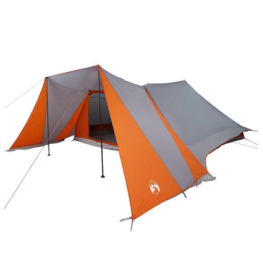 Tipi Tent met dak Grijs en Oranje 660 x 456 x 200 cm taft