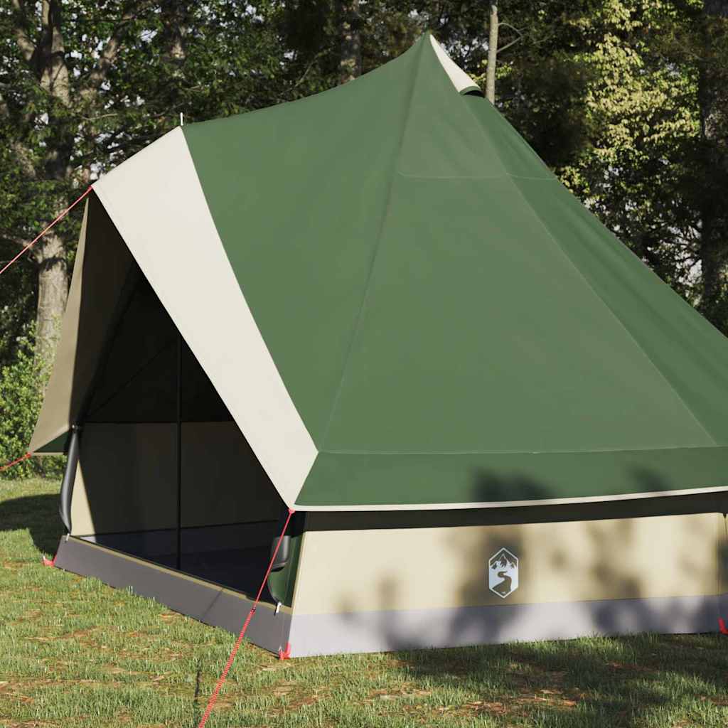 Tipi Tent met dak met opslag Groen 400 x 346 x 250 cm taft
