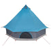 Tipi Tent met dak met opslag Blauw 400 x 346 x 250 cm taft