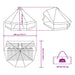 Tipi Tent met dak met opslag Blauw 400 x 346 x 250 cm taft