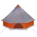 Tipi Tent met dak Grijs en Oranje 400 x 346 x 250 cm taft
