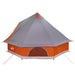 Tipi Tent met dak Grijs en Oranje 400 x 346 x 250 cm taft