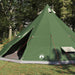 Tipi Tent met dak met opslag Groen 560 x 560 x 300 cm taft