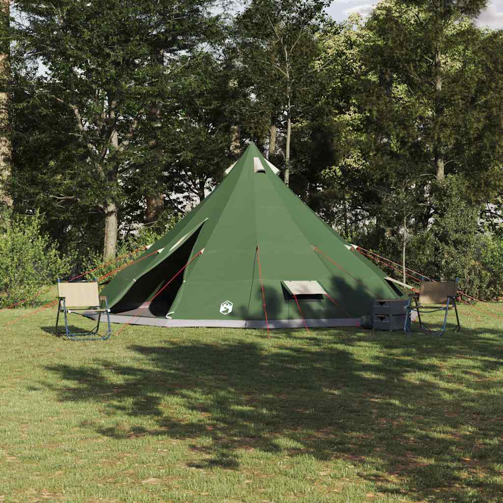 Tipi Tent met dak met opslag Groen 560 x 560 x 300 cm taft
