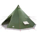 Tipi Tent met dak met opslag Groen 560 x 560 x 300 cm taft