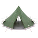Tipi Tent met dak met opslag Groen 560 x 560 x 300 cm taft